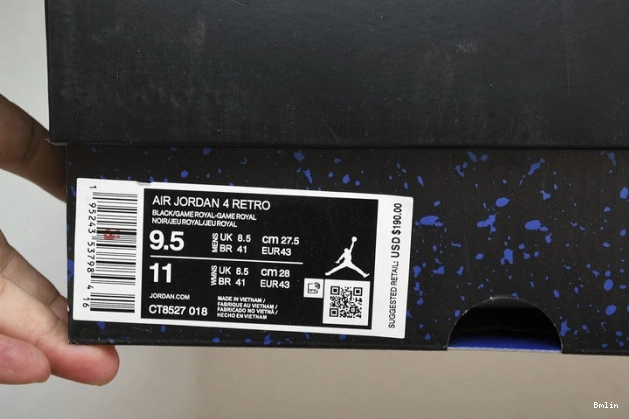 Bmlin Game Retro Jordan Black CT8527-018 Royal 4 0719